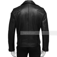 Mens Quilted Black Motorcycle Jacket Biker Jacket men detail view 3 | Dash Racegear — Black Quilted Mens Motorcycle Jacket