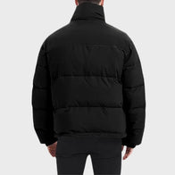 Mens Black Puffer Padded Jacket Puffer Jacket men detail view 3 | Dash Racegear — Mens Puffer Black Padded Jacket