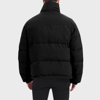 Mens Black Puffer Padded Jacket Puffer Jacket men detail view 3 | Dash Racegear — Mens Puffer Black Padded Jacket