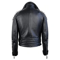 Gregory Black Leather Studded Jacket Jacket unisex detail view 2 | Dash Racegear — Golden Studded Black Jacket