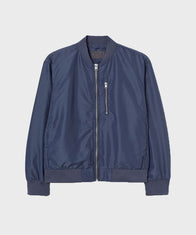 Mens Blue Bomber Jacket Bomber Jacket men front product view | Dash Racegear — Mens Bomber Blue Jacket