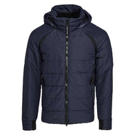 Mens Blue Puffer Jacket Puffer Jacket men detail view 4 | Dash Racegear — Mens Blue Hooded Puffer Jacket