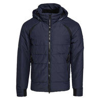 Mens Blue Puffer Jacket Puffer Jacket men detail view 4 | Dash Racegear — Mens Blue Hooded Puffer Jacket