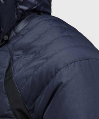 Mens Blue Puffer Jacket Puffer Jacket men detail view 2 | Dash Racegear — Blue Winter Parachute Puffer Jacket