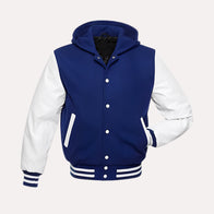 Mens Blue Varsity Jacket Varsity Jacket men front product view | Dash Racegear — Blue Varsity Jacket