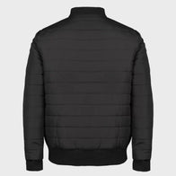 Mens Black Bomber Puffer Jacket Puffer Jacket men detail view 2 | Dash Racegear — Mens Black Bomber Puffer Jacket