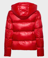 Mens Red Puffer Jacket Puffer Jacket unisex detail view 2 | Dash Racegear — Red Winter Parachute Hooded Jacket with Mens