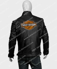 Mens Legend Harley Davidson Black Leather Jacket Biker Jacket men detail view 5 | Dash Racegear — Mens Legend Harley Davidson Motorcycle Leather Jacket