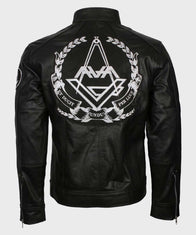 Mens Black Leather Love Jacket Jacket men detail view 4 | Dash Racegear — Mens Black Love Jacket
