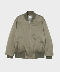 Mens Olive Grey Bomber Jacket Bomber Jacket men front product view | Dash Racegear — Mens Olive Grey Bomber Jacket