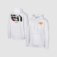 Oscar Piastri 81 White McLaren F1 Team Hoodie Hoodie unisex front product view | Dash Racegear — F1 McLaren White Hoodie – Oscar Piastri 81 Racing Style