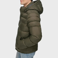 Men’s Olive Green Puffer Jacket Puffer Jacket unisex detail view 2 | Dash Racegear — Men's Olive Green Puffer Jacket