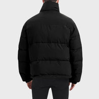 Mens Black Parachute Puffer Jacket Puffer Jacket men detail view 3 | Dash Racegear — Mens Parachute Black Puffer Jacket