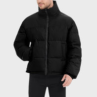 Mens Black Puffer Padded Jacket Puffer Jacket men detail view 2 | Dash Racegear — Mens Black Puffer Padded Jacket