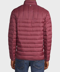 Mens Maroon Down Jacket Puffer Jacket men detail view 2 | Dash Racegear — Mens Puffer Maroon Jacket