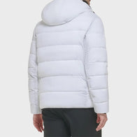Mens White Puffer Jacket Puffer Jacket unisex detail view 4 | Dash Racegear — Mens Puffer White Jacket