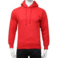 Mens Red Hoodie Hoodie men front product view | Dash Racegear — Mens Red Plain Hoodie