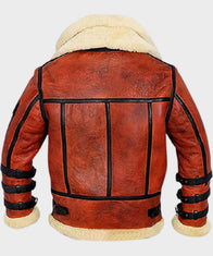 Mens Aviator B6 Sheepskin Leather Bomber Jacket Bomber Jacket men detail view 4 | Dash Racegear — Mens B6 Sheepskin Shearling Bomber Jacket