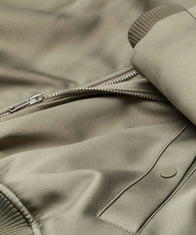 Mens Olive Grey Bomber Jacket Bomber Jacket men detail view 2 | Dash Racegear — Mens Bomber Olive Grey Jacket