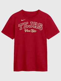 Texas Rangers 2026 City Connect Wordmark T-Shirt Shirt unisex front product view | Dash Racegear — Men’s Texas Rangers Nike 2026 City Connect red Wordmark T-shirt, bold fan style for everyday stadium comfort.