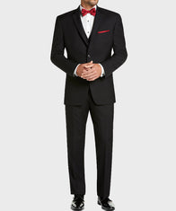 Mens Vintage Black Suit Fashion Apparel men front product view | Dash Racegear — Vintage Two Button Mens Black Notch Lapel Suit