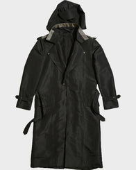 Black Long Zipper Raincoat Coat unisex detail view 3 | Dash Racegear — Black Long Zipper Raincoat