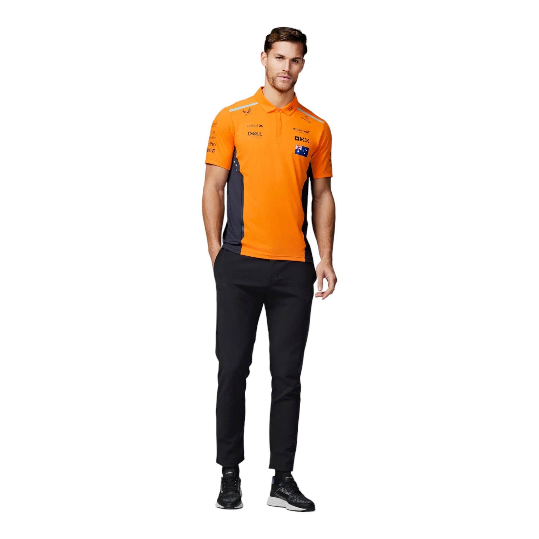 Mens Official Teamwear Polo Shirt Oscar Piastri Formula 1 - Dash Racegear Store