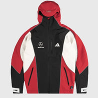 Adidas Consortium for Mercedes-AMG Motorsport Shell Jacket Jacket unisex front product view | Dash Racegear — Collaborative Mercedes-AMG and Adidas Consortium shell outerwear 2025 edition