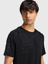 Mercedes-AMG Petronas F1 Team Night Driver T-Shirt Shirt unisex detail view 3 | Dash Racegear — Gap x Young Miko unisex grey fleece hoodie 2026 edition, great for layering on cool days.