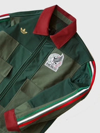 Adidas Mexico Worker Jacket Jacket unisex detail view 3 | Dash Racegear — Green Unisex Adidas 2026 Mexico Worker cotton jacket with classic logo, great for layering or casual outings.