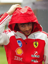 F1 Grand Prix Of Miami Charles Leclerc Jacket Jacket unisex detail view 5 | Dash Racegear — Charles Leclerc red white F1 jacket Miami edition clean racing style lightweight comfort for everyday unisex outfits