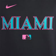 Miami Marlins Nike 2025 City Connect Hoodie Hoodie unisex detail view 3 | Dash Racegear — Nike Miami Marlins Hoodie – City Connect 2025 Graphic Design