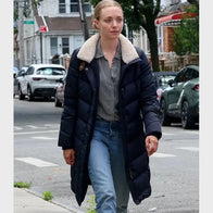 Long Bright River 2025 Amanda Seyfried Puffer Coat Jacket unisex front product view | Dash Racegear — Long Bright River 2025 Amanda Seyfried Puffer Coat