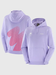 Milano Cortina 2026 Olympics Salomon Logo Graphic Purple Hoodie Hoodie unisex front product view | Dash Racegear — Purple Milano Cortina 2026 Salomon Logo Graphic Hoodie with bold print, made for fans staying warm while watching the Games.