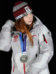 Winter Olympics 2026 Team Austria Opening Ceremony Jacket Jacket unisex detail view 3 | Dash Racegear — Grey hooded jacket for Team Austria, Milano Cortina 2026 Opening Ceremony, sleek design with zip closure.