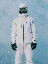 Winter Olympics 2026 Team Iceland Opening Ceremony Jacket Jacket unisex front product view | Dash Racegear — Team Iceland white hooded jacket keeps fans warm and game-day ready at the Winter Olympics.