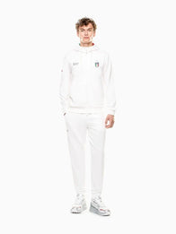 Winter Olympics 2026 Team Italy EA7 Emporio Armani Tracksuit Tracksuit unisex detail view 2 | Dash Racegear — Milano Cortina 2026 EA7 Emporio Armani Team Italy tracksuit in white, modern Olympic fanwear for everyday use.