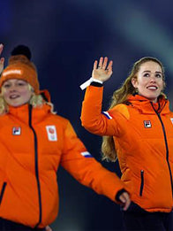 Winter Olympics 2026 Team Netherlands Opening Ceremony Jacket Jacket unisex front product view | Dash Racegear — Team Netherlands bright orange hooded jacket keeps fans warm and stylish at Milano Cortina 2026 Winter Olympics.