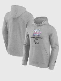 Milano Cortina 2026 Paralympics Embrace Graphic Hoodie Hoodie unisex front product view | Dash Racegear — Grey Winter Olympics 2026 Milano Cortina Paralympics Hoodie, cozy and stylish with vibrant Embrace graphic for all-day wear.