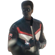 Mr. Terrific Leather Jacket Leather Jacket unisex detail view 4 | Dash Racegear — Mr. Terrific Costume Jacket – Leather Fan Edition Outfit