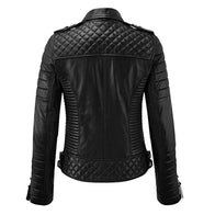 Motorcycle Padded Black Leather Jacket Leather Jacket unisex detail view 2 | Dash Racegear — Motorcycle Black Padded Leather Jacket