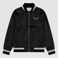 Mumford and Sons Bomber Jacket Bomber Jacket unisex front product view | Dash Racegear — Mumford & Sons tour-style bomber jacket in black