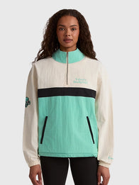 Liberty Twin Flame Windbreaker Jacket Jacket unisex detail view 2 | Dash Racegear — The NY Liberty Twin Flame Windbreaker Jacket blends vibrant colors, modern outerwear style, and a comfortable unisex-inspired fit.