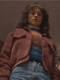 Stranger Things Season 05 Nancy Wheeler Jacket Jacket unisex front product view | Dash Racegear — Natalia Dyer inspired corduroy jacket worn as Nancy Wheeler in Stranger Things season 5