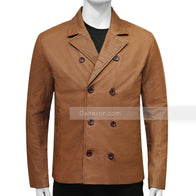 The Harder They Fall Nat Love Leather Jacket Leather Jacket unisex front product view | Dash Racegear — Nat Love Brown Leather Jacket - Dash Racegear