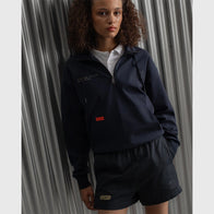 Barça Essentials Half Zip Hoodie Hoodie unisex detail view 2 | Dash Racegear — Barca Essentials 2025 half zip hoodie with fleece material.