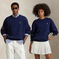 Polo Ralph Lauren US Open Crewneck Fleece Sweatshirt Sweatshirt unisex detail view 3 | Dash Racegear — Polo Ralph Lauren US Open 2025 crewneck sweatshirt in soft navy fleece for men and women.