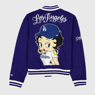 New Era x Bella Dona x Betty Boop Dodgers Jacket Jacket unisex detail view 2 | Dash Racegear — Bella Dona Dodgers jacket with Betty Boop graphics by New Era