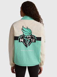 Liberty Twin Flame Windbreaker Jacket Jacket unisex detail view 3 | Dash Racegear — Multicolor New York or Nowhere x NY Liberty Windbreaker Jacket with a lightweight feel, relaxed fit, and urban fashion appeal.