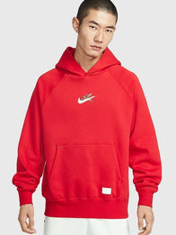 Nike Sportswear Year of the Horse Hoodie Hoodie unisex front product view | Dash Racegear — Soft red fleece hoodie featuring Year of the Horse inspired detailing and a clean athletic silhouette